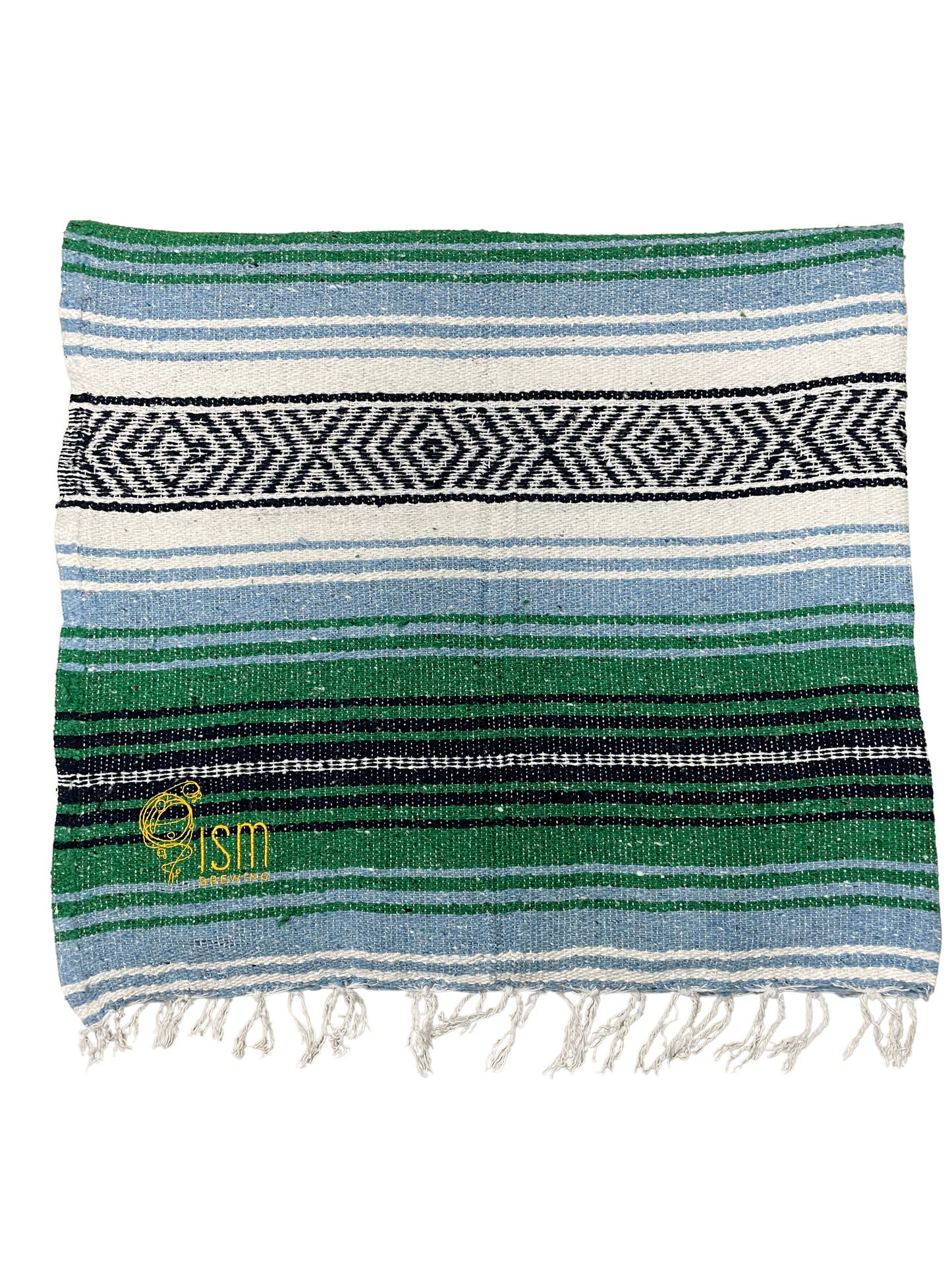 Green Blue White ISM Blanket